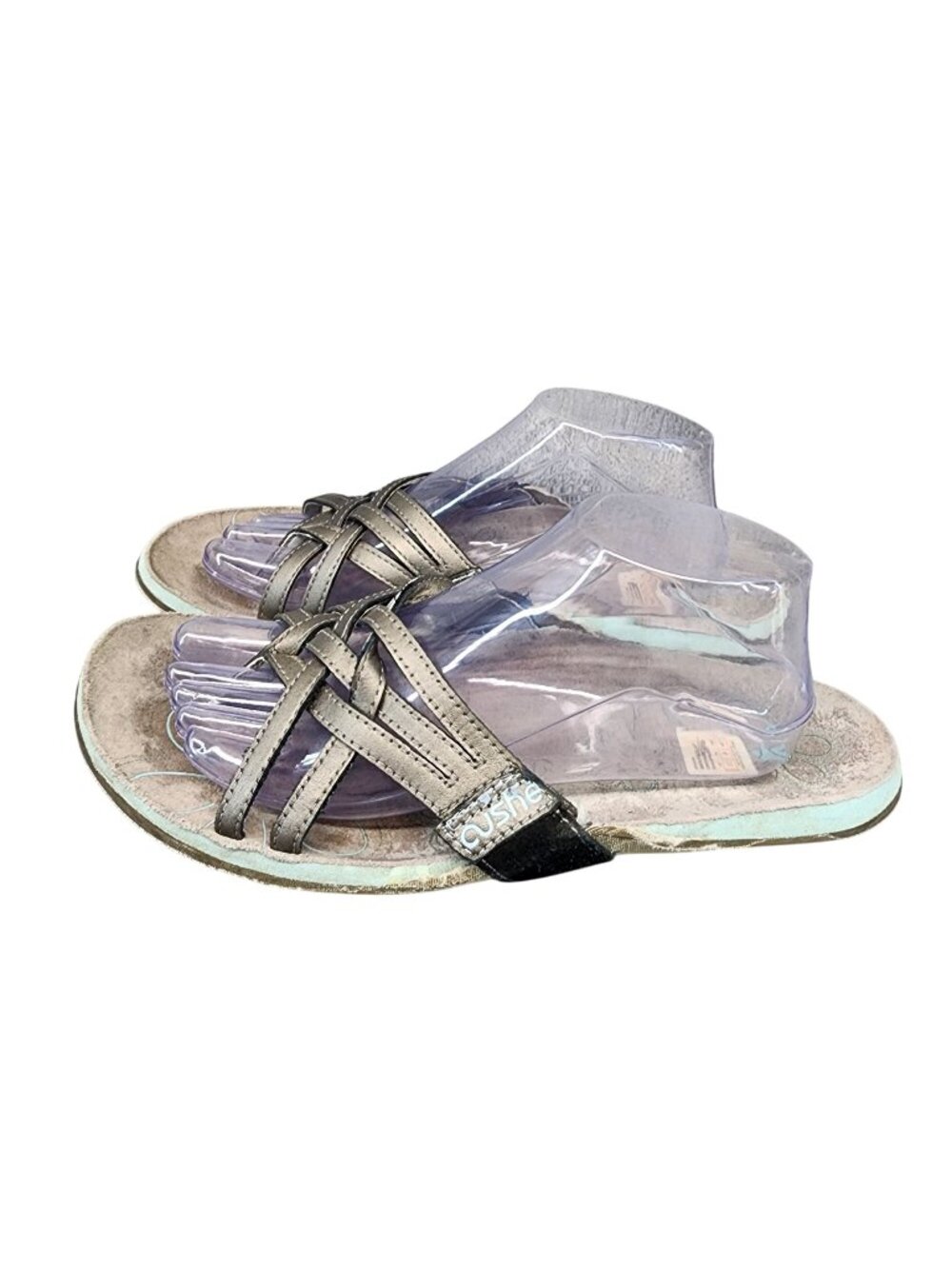 Cushe Shoes Womens Size 10 Gold Leather Manuka Plait Thong Sandals *Read*